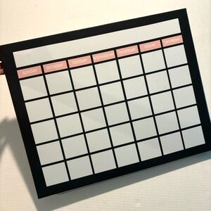 Dry Erase‎ Calendar Undated Monthly Planner Organizer on Canvas 20”x16”x1”